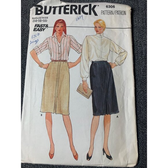 Butterick Misses Sewing Pattern sz 14-18 6306 - uncut - Picture 10 of 10